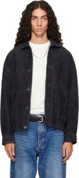 Arma Navy Plato Suede Jacket