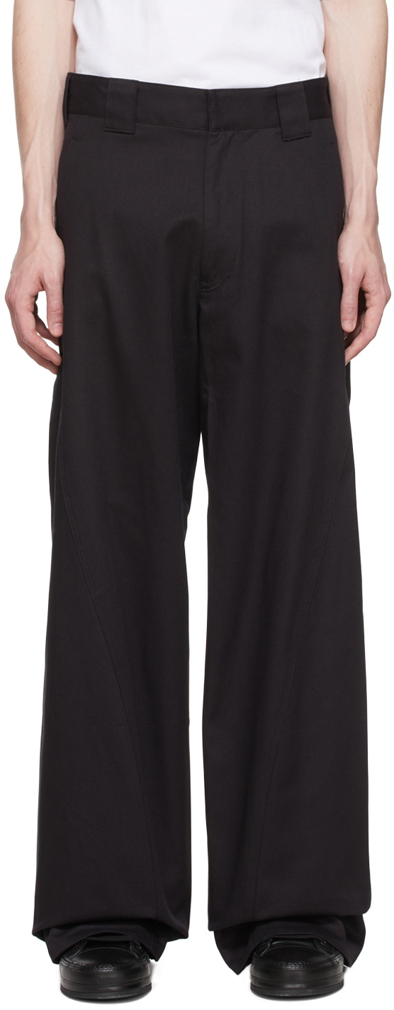 Yuki Hashimoto Black Cotton Trousers Yuki Hashimoto