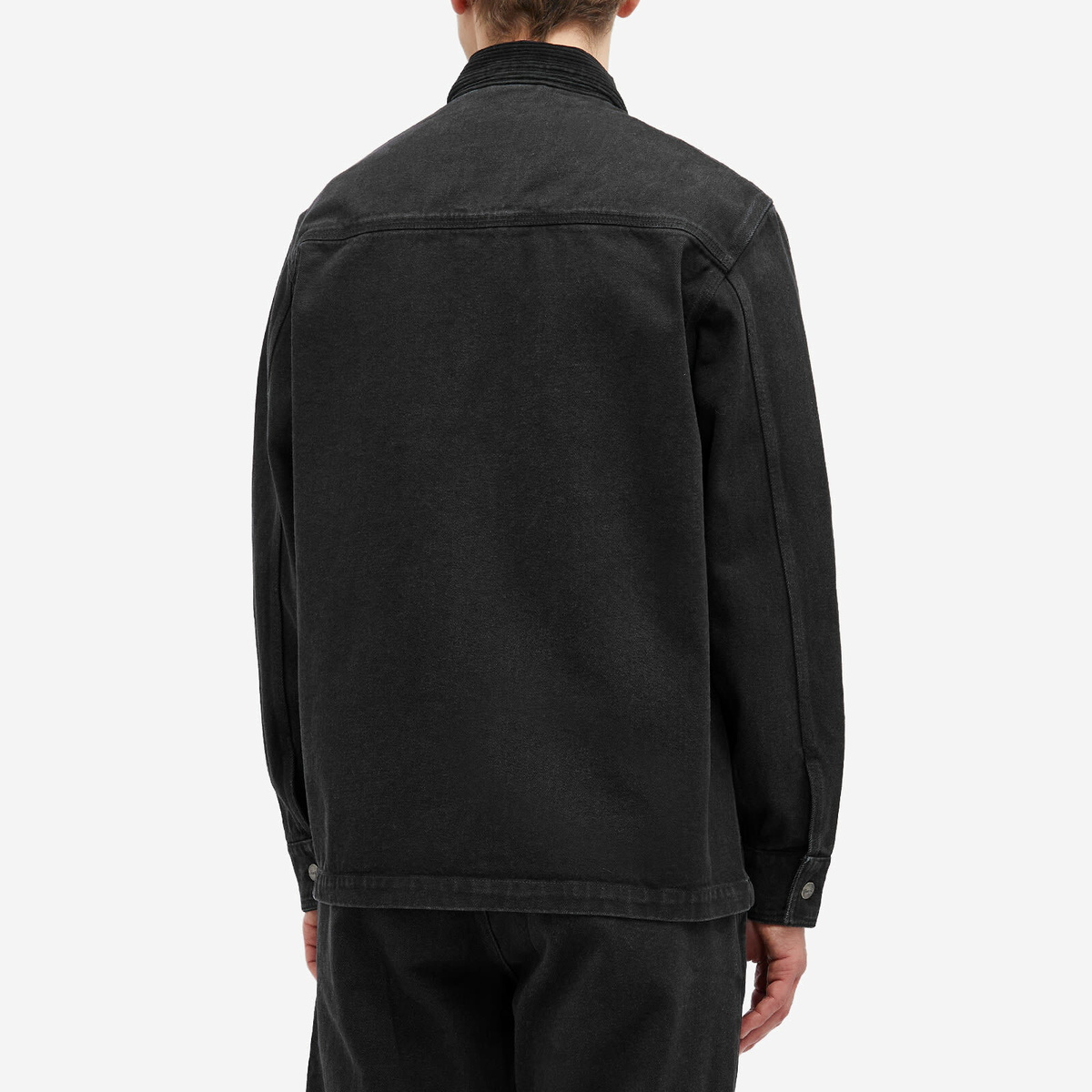 Foret Men's Rowan Denim Overshirt in Washed Black
