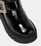 Roger Vivier Viv' Winter shearling-trimmed leather boots