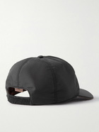 Zegna - Zephir Leather-Trimmed Logo-Appliquéd Shell Baseball Cap - Black