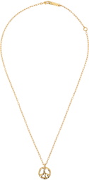 AMBUSH Gold Peace Charm Necklace