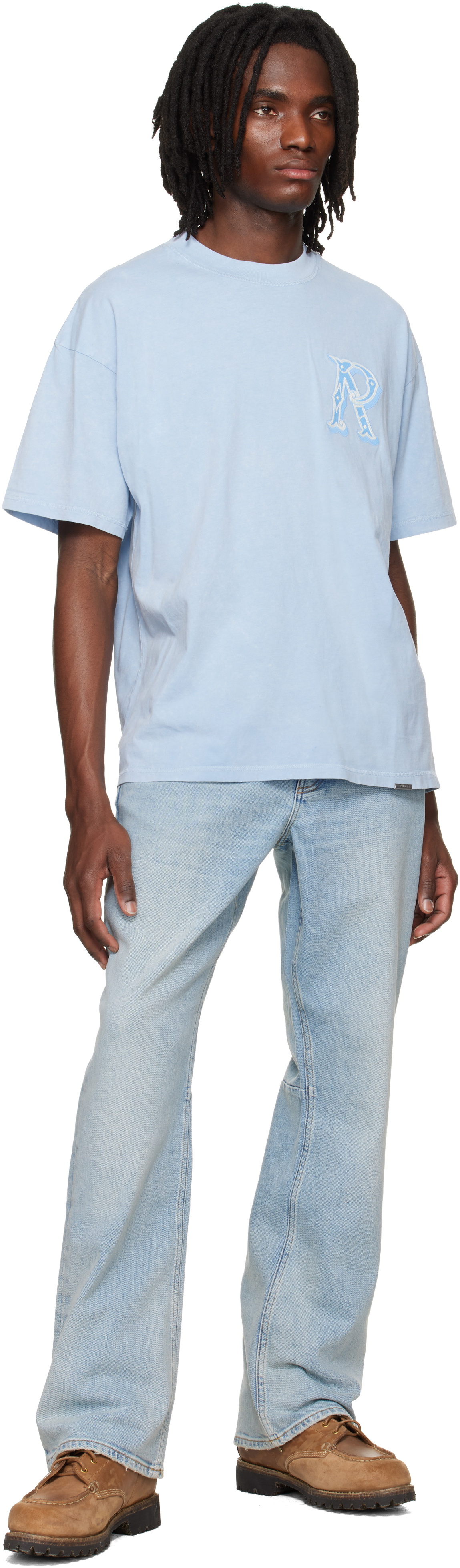 Represent Blue Western Initial T-shirt