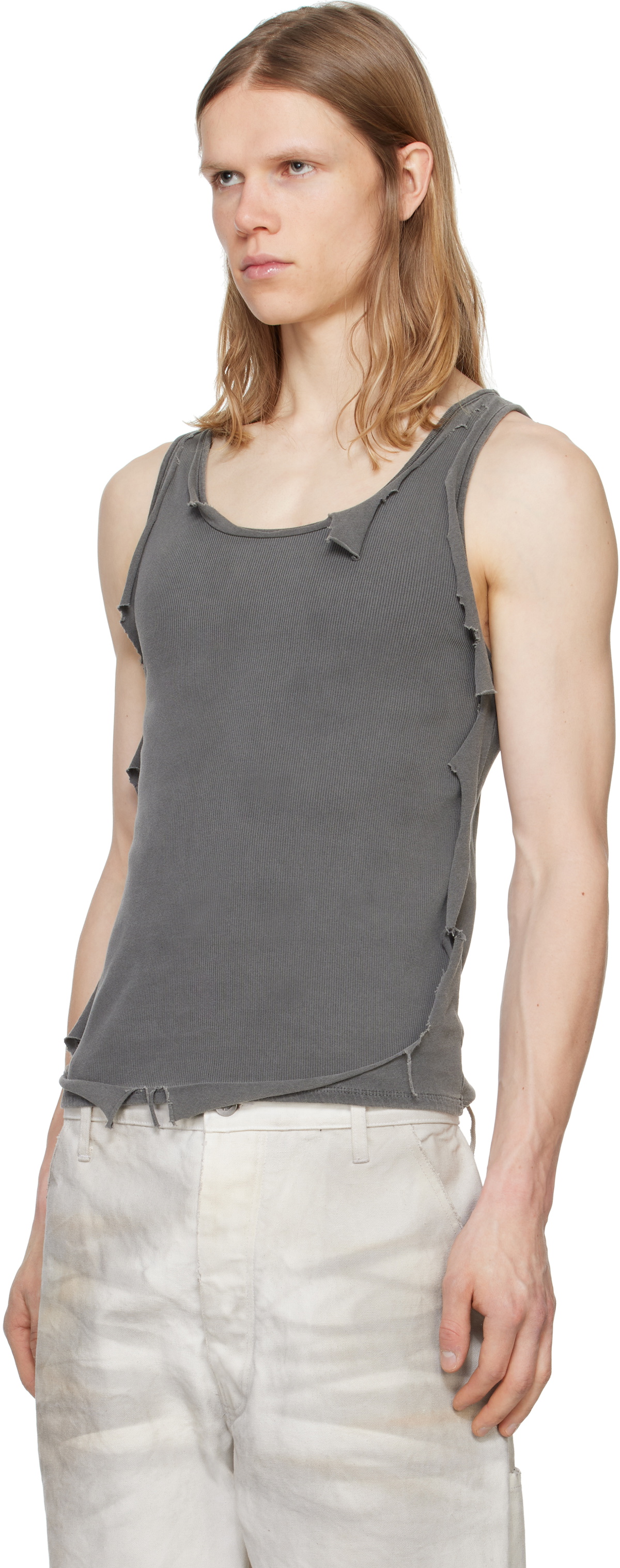 Alexander Digenova Gray Layered Tank Top
