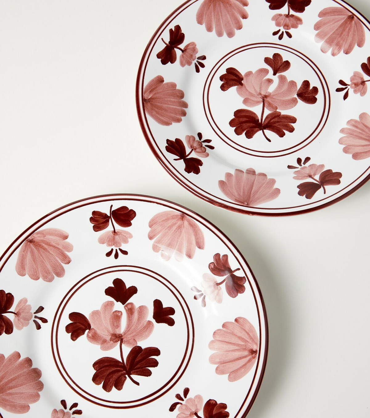 Cabana Blossom set of 2 ceramic dessert plates