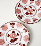Cabana Blossom set of 2 ceramic dessert plates