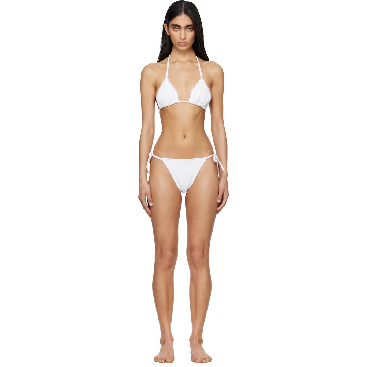 Hunza G White Gina Swarovski Bikini