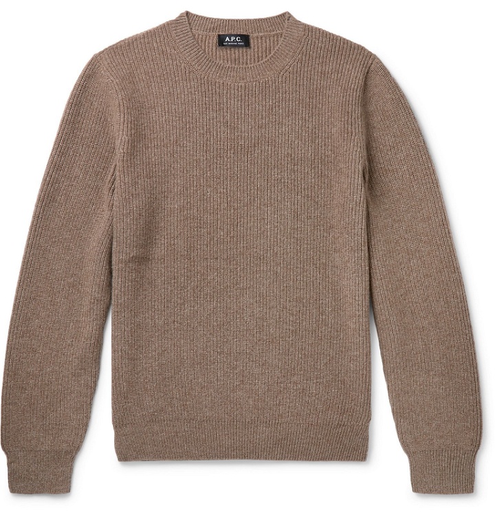 Photo: A.P.C. - Wool and Cashmere-Blend Sweater - Neutrals