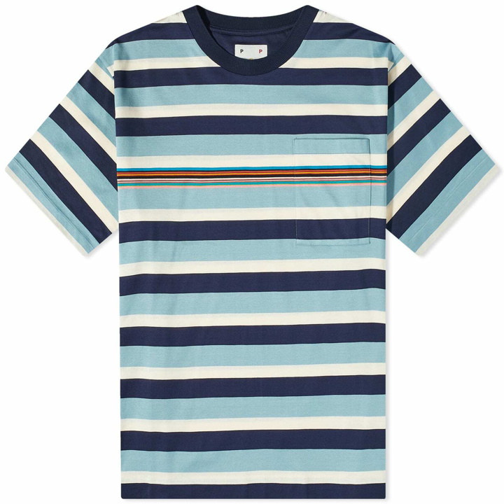Photo: Pop Trading Company x Paul Smith Stripe T-Shirt in Dark Navy