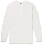 Schiesser - Ernst Waffle-Knit Cotton Henley T-Shirt - White