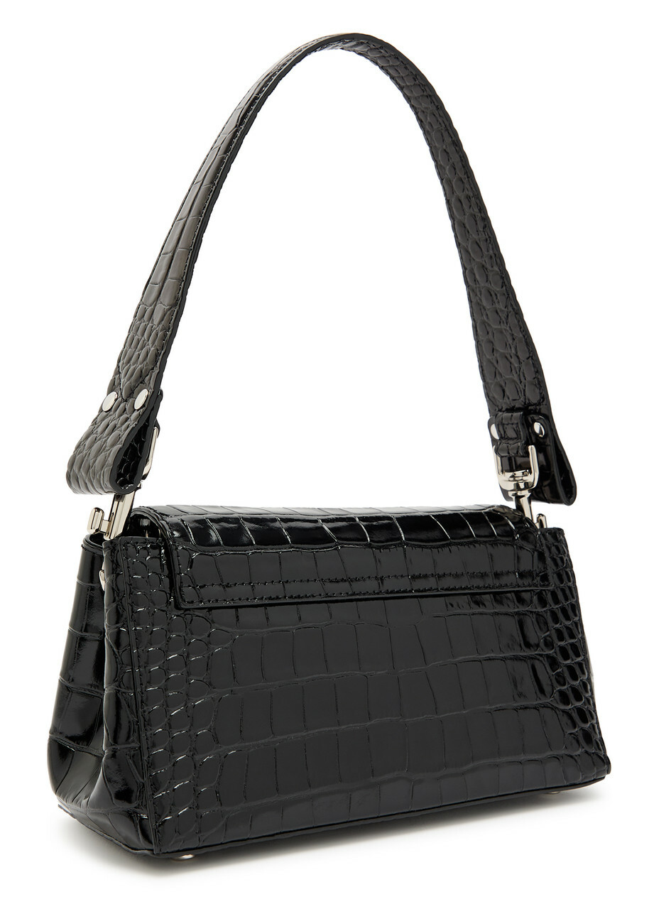 Vivienne Westwood Hazel Medium Crocodile-effect Patent Leather Shoulder bag - Black - One Size
