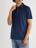 Kiton - Cotton and Cashmere-Blend Jersey Polo Shirt - Blue