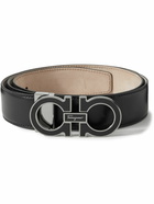 Salvatore Ferragamo - 3cm Leather Belt - Black