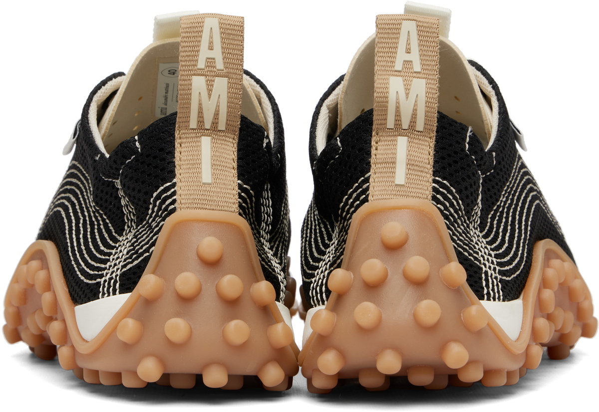 AMI Paris Black Mirage Mesh Sneakers