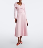 Safiyaa Odelle asymmetric crêpe midi dress