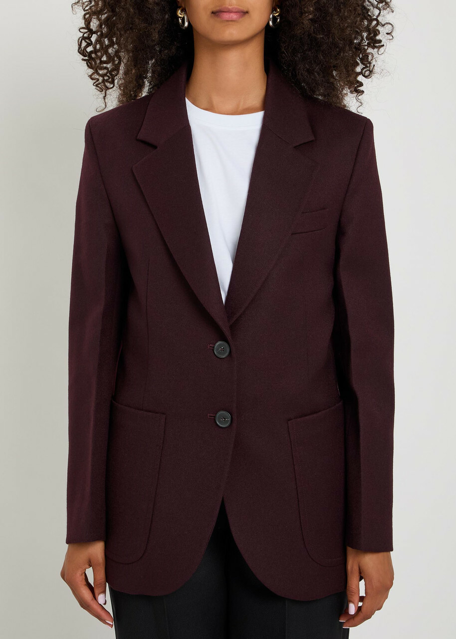 Victoria Beckham Katherine Wool Blazer Bordeaux