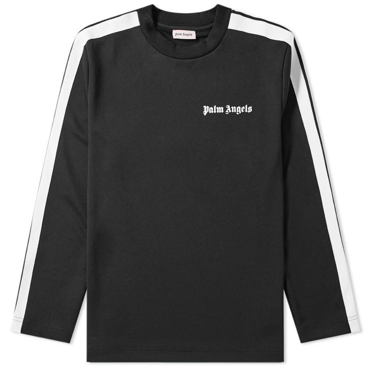 Photo: Palm Angels Long Sleeve Track Taping Tee Black & White