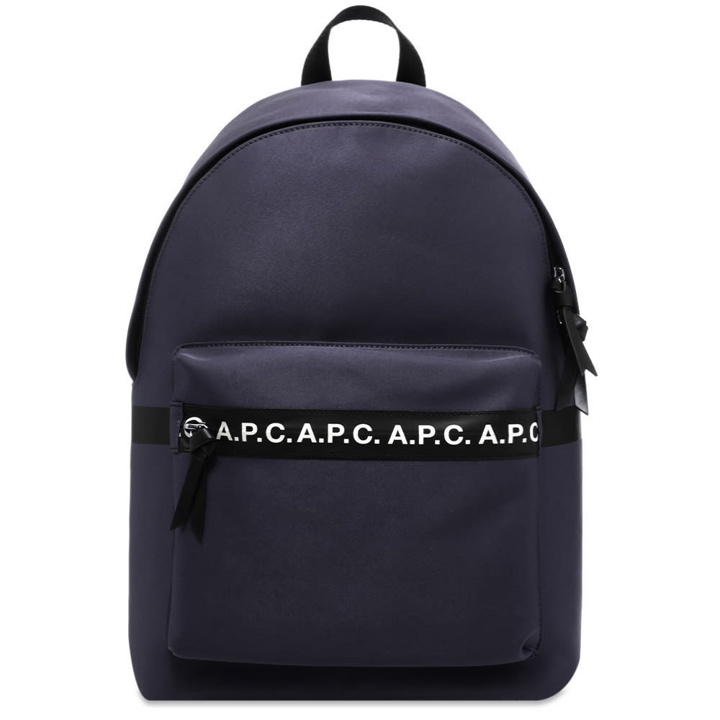 Photo: A.P.C. Savile Taped Logo Backpack