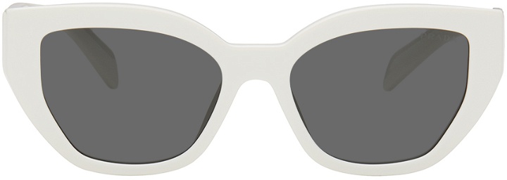 Photo: Prada Eyewear White Logo Sunglasses