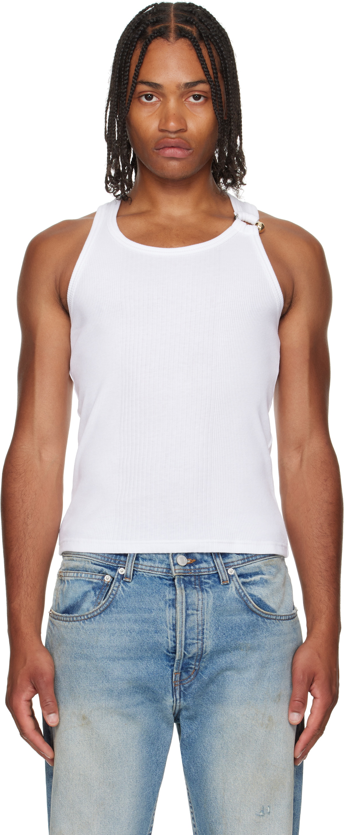 Jean Paul Gaultier White 'The Straps' Tank Top Jean Paul Gaultier