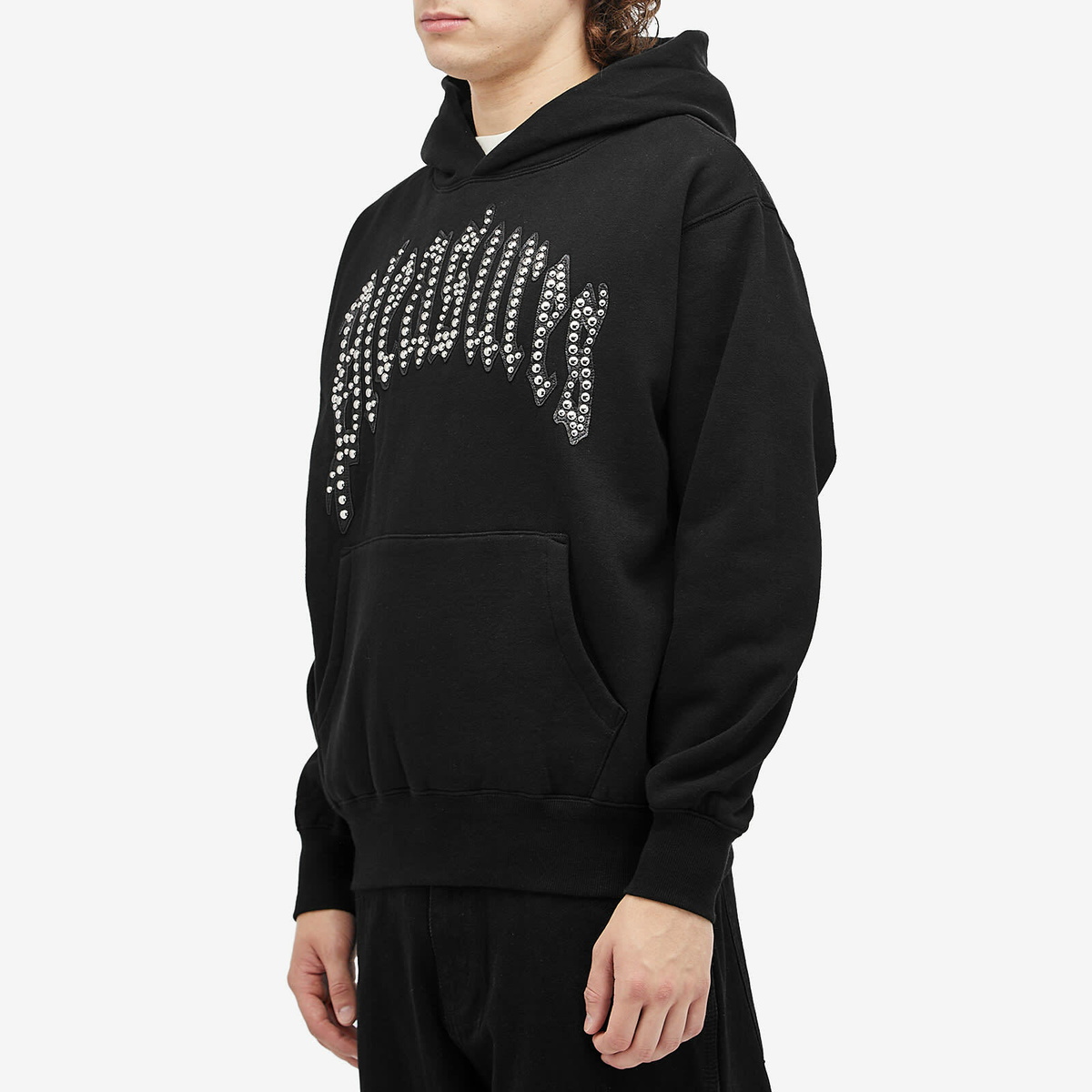 送料＆関税込み ◆PLEASURES◆ TWITCH HOODIE BLACK TWITCH KNITTED ZIP HOODIE – PLEASURES
