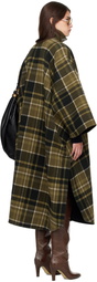 Chloé Green High-Neck Long Coat