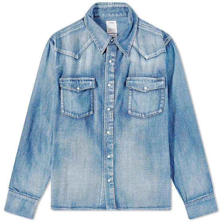 Photo: Visvim Social Sculpture Damaged Denim Shirt