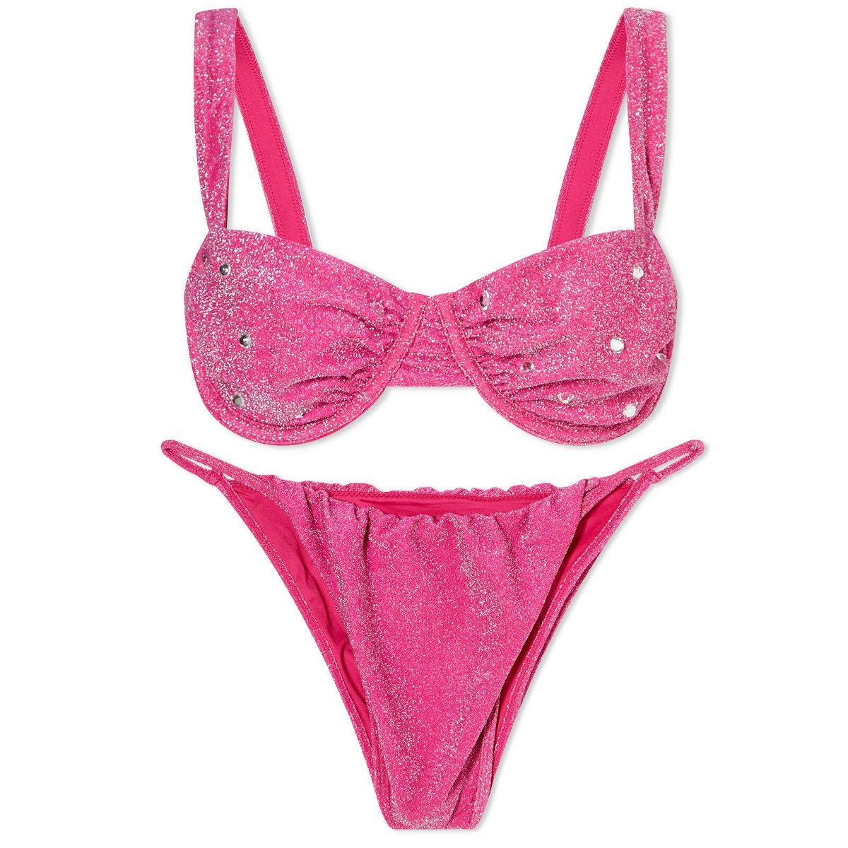 House Of Sunny Women's Clarity Embellished Bikini in Pink Sapphire ...