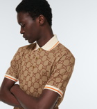 Gucci - GG silk and cotton jacquard polo shirt