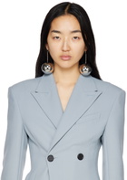SIMONMILLER Silver Disco Drop Earrings