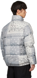 thisisneverthat White & Gray Bandana Down Jacket