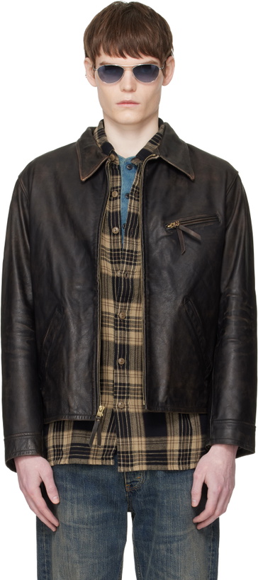 Photo: RRL Brown Lynton Leather Jacket