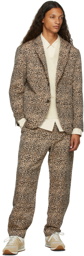 Engineered Garments Black & Beige Leopard Carlyle Trousers