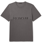 Moncler - Logo-Print Cotton-Jersey T-Shirt - Gray