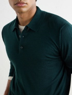 Altea - Wool, Silk and Cashmere-Blend Polo Sweater - Green