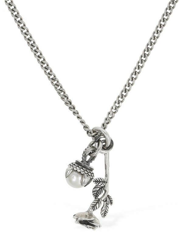 Photo: EMANUELE BICOCCHI - Large Rose & Pearl Pendant Necklace