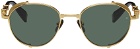 Balmain Gold & Black Brigade II Sunglasses