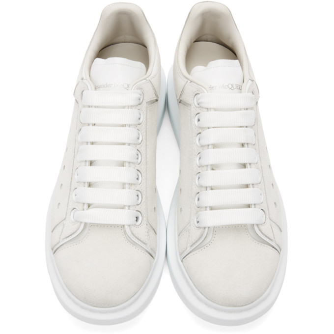 Alexander mcqueen white hot sale and grey suede