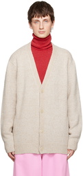 Acne Studios Taupe Y-Neck Cardigan