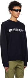 Burberry Navy Intarsia Sweatshirt