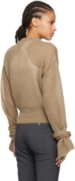 Coperni Brown Knotted Sleeve Sweater