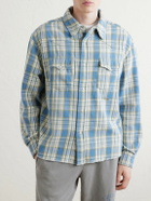 Cherry Los Angeles - Checked Cotton Western Shirt - Blue