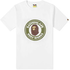 A Bathing Ape Men's Line 1st Camo Busy Works T-Shirt in White/Green