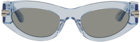 Bottega Veneta Blue Cat-Eye Sunglasses