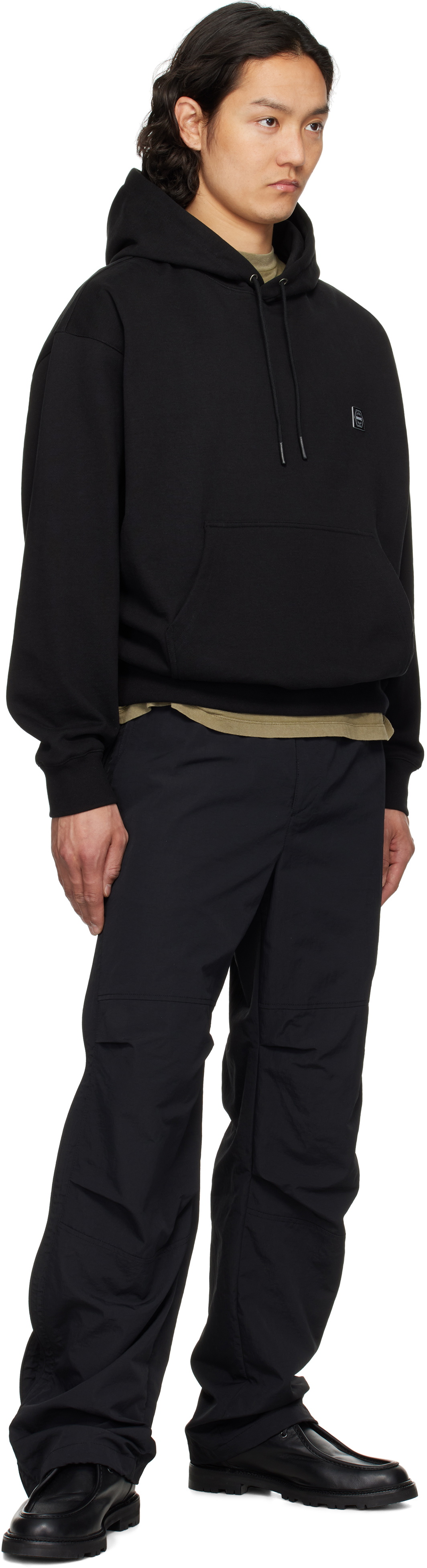 Solid Homme Black Gradient Embroidery Back Logo Hoodie
