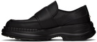 Solid Homme Black Leather Loafers