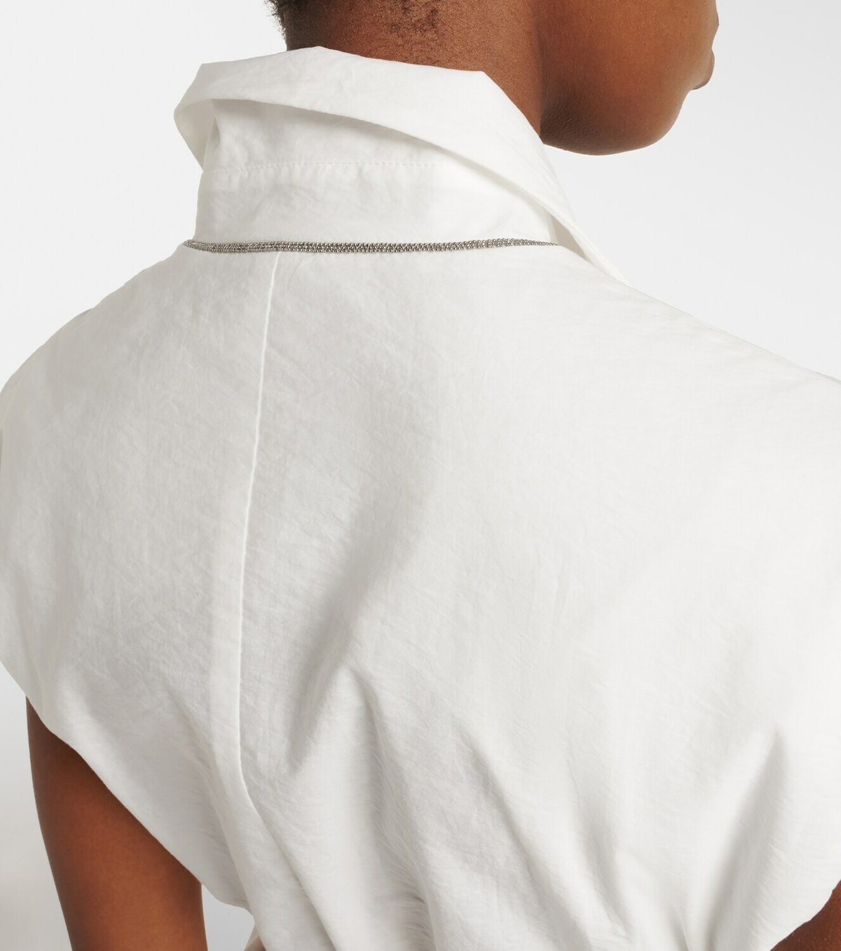 Brunello Cucinelli Belted cotton-blend vest