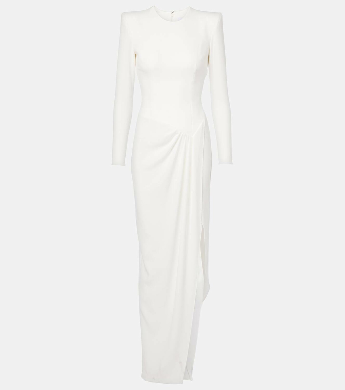 asymmetrical hem dress with long sleeves Elegant Long Sleeve V-Neck Chiffon Bridesmaid Dress with Asymmetrical Hem
