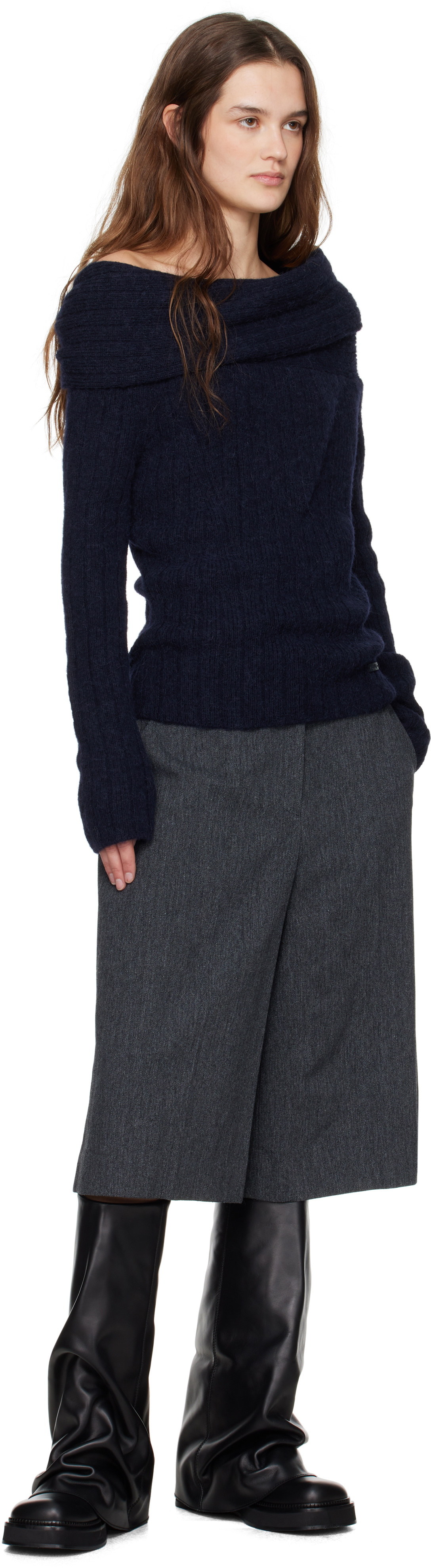Juun.J Gray Culotte Shorts