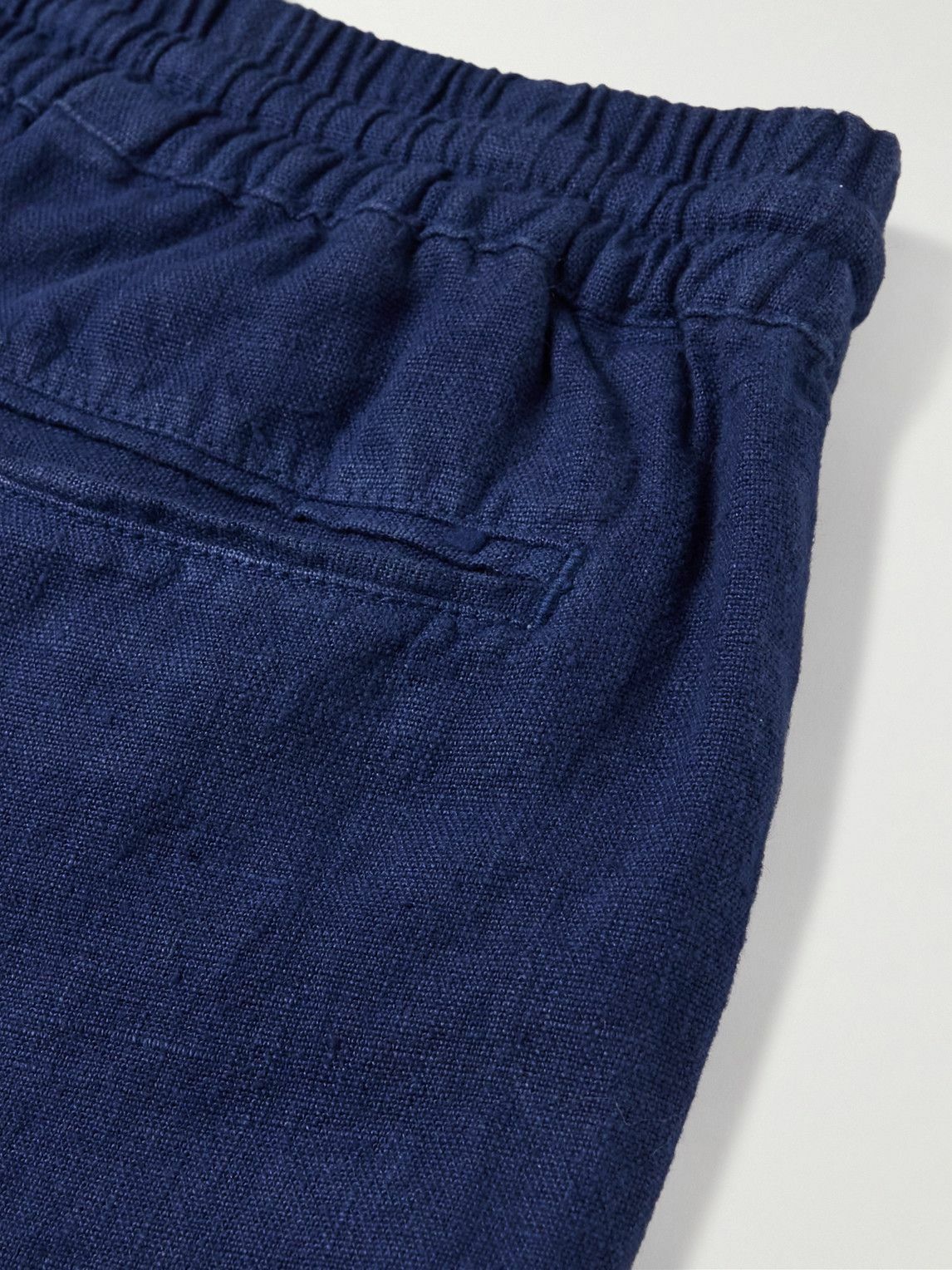 La Paz - Pestana Straight-Leg Linen Drawstring Shorts - Blue